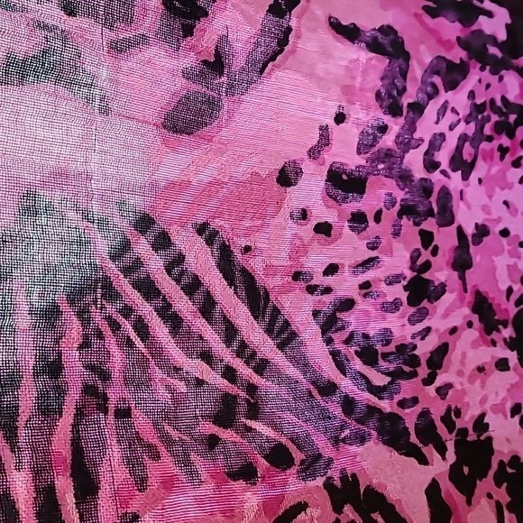 LANE BRYANT pink and black animal print scarf - Picture 4 of 5